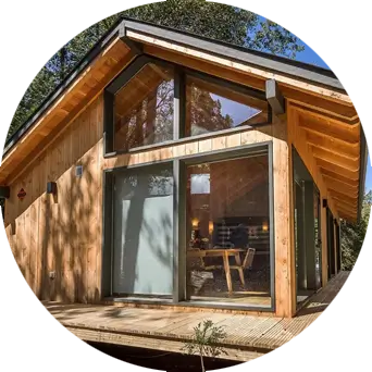 Cabañas con vista al lago