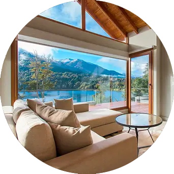 Cabañas con vista al lago